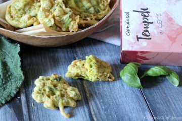 Frittelle di borragine e tempeh di ceci