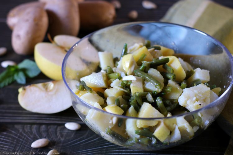 Insalata Di Patate E Fagiolini Con Mele E Mandorle Delizie Confidenze