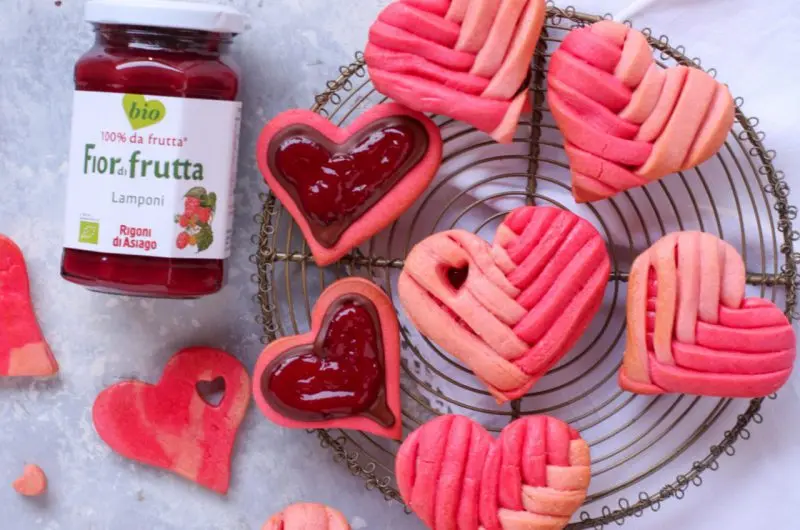 Cuori di frolla con Fiordifrutta lamponi