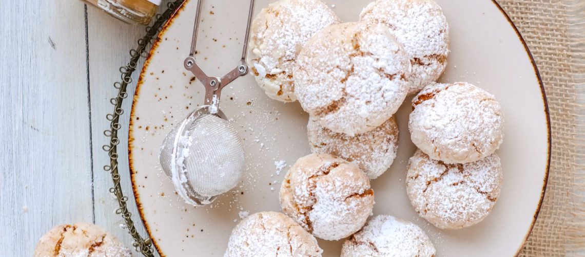 Biscotti craquelé o crinkles cookies