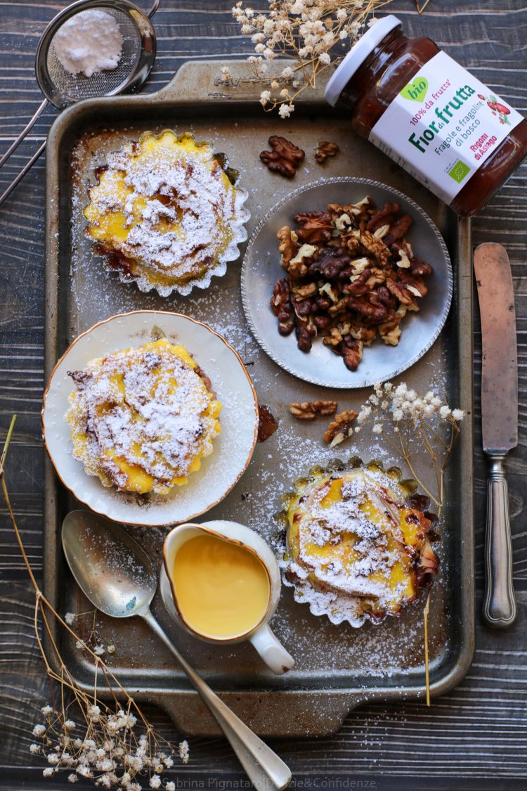 Tortine di pasta fillo con Fiordifrutta e crema