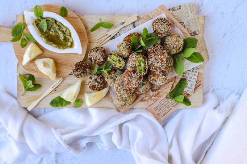 Frittelle di verdure alla menta