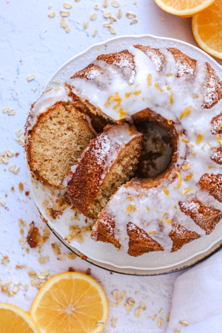 Torta avena e arancia