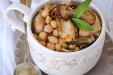 Zuppa di ceci e funghi porcini