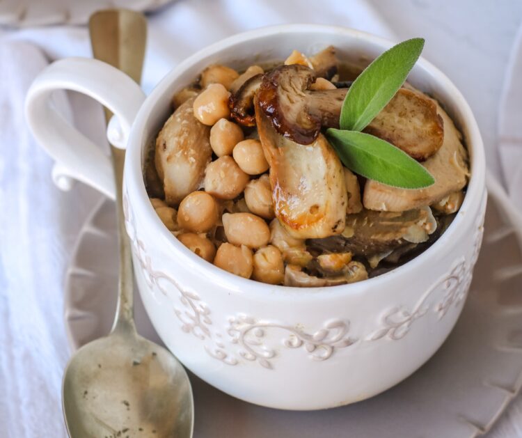 Zuppa di ceci e funghi porcini